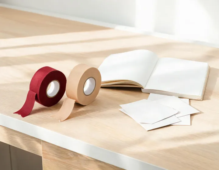 Kinesiology tape rolls and specification sheet prepared for wholesale quotation comparison