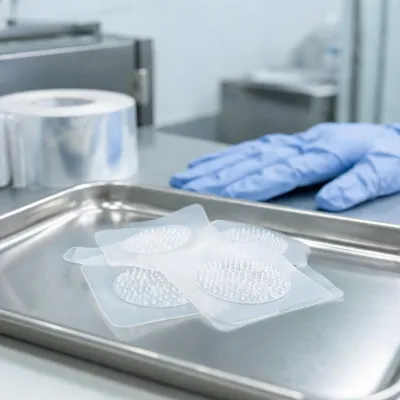 microneedle acne patch close up